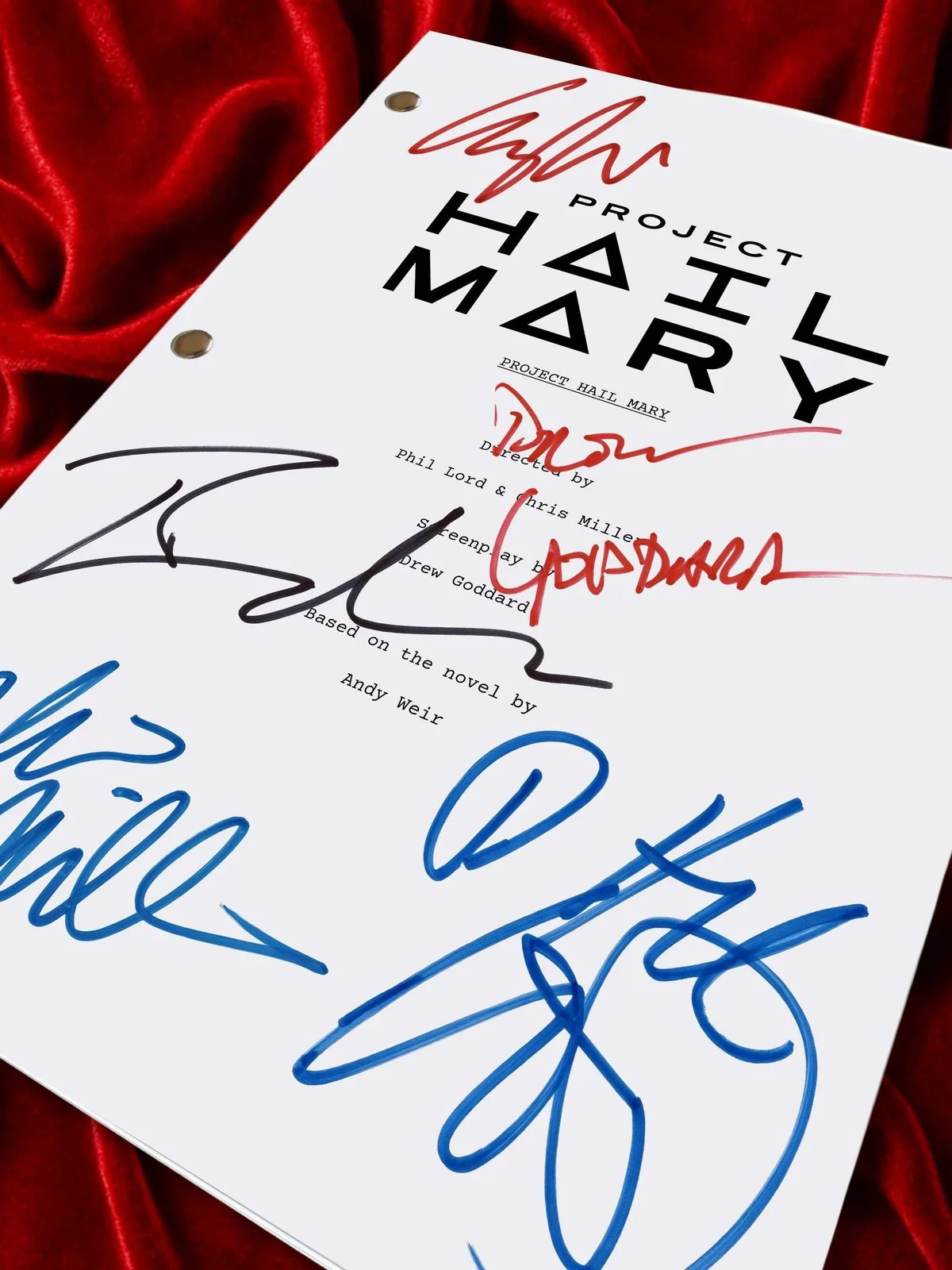 Project Hail Mary Signed Movie Script, Full Screenplay Framed Reproduction, Ryan, image 4