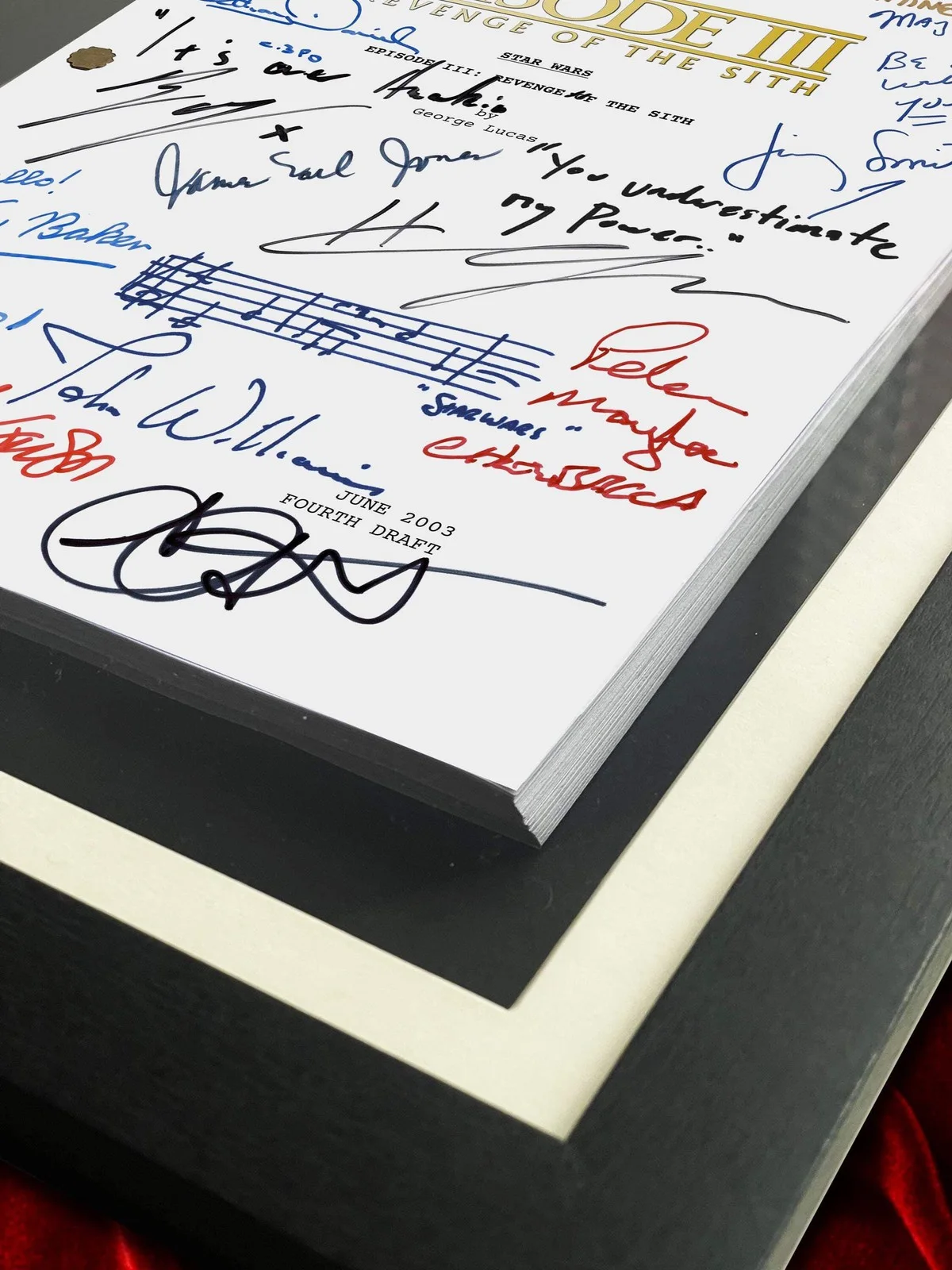 Star Wars Episode III - Revenge of the Sith, Signed Movie Script, Reproduction, изображение 2
