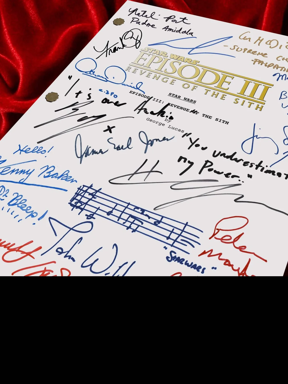 Star Wars Episode III - Revenge of the Sith, Signed Movie Script, Reproduction, изображение 4