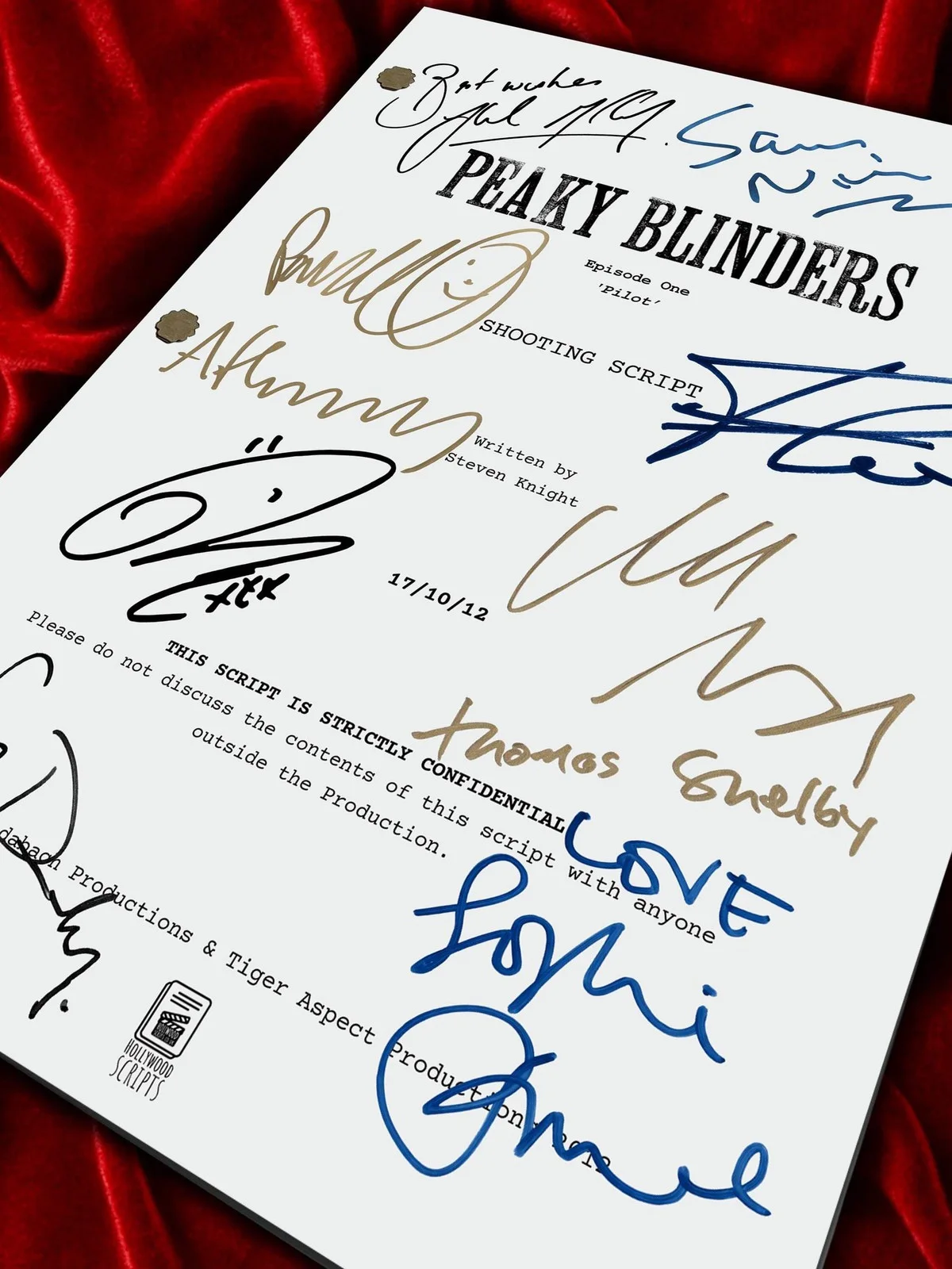Peaky Blinders, Framed Signed Pilot TV Script - Cillian Murphy Reproduction, image 5