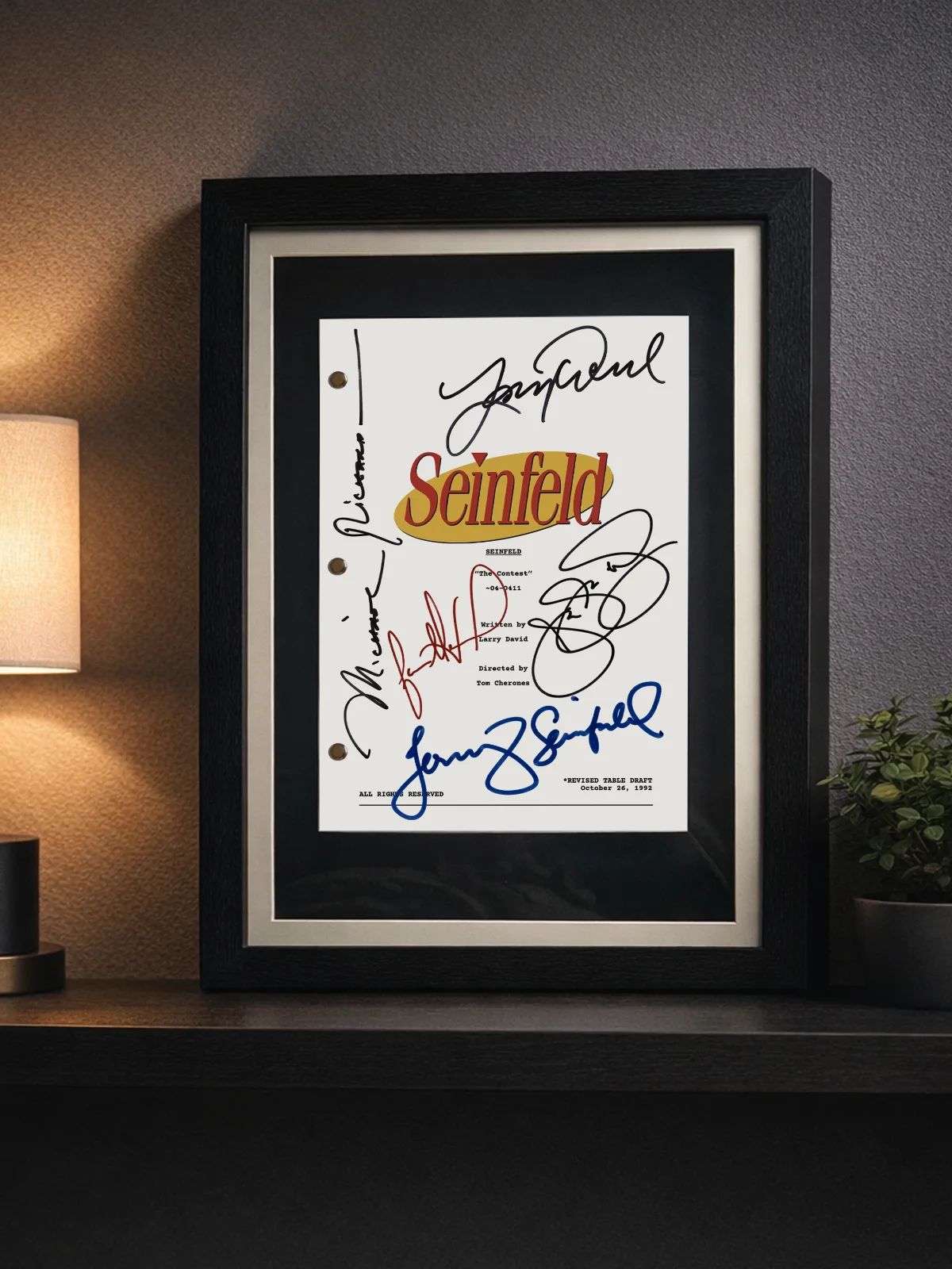 Seinfeld, Signed TV Script, The Contest, Full Screenplay Reproduction + Cast, image 4