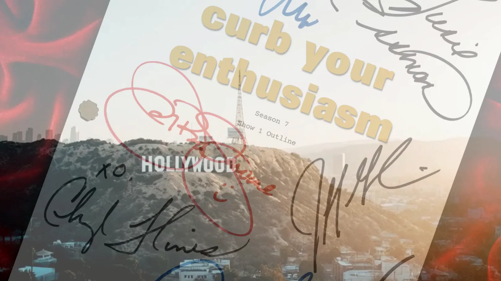 Curb Your Enthusiasm Signed Pilot TV Script with Cast Autographs, Reproduction, image 3
