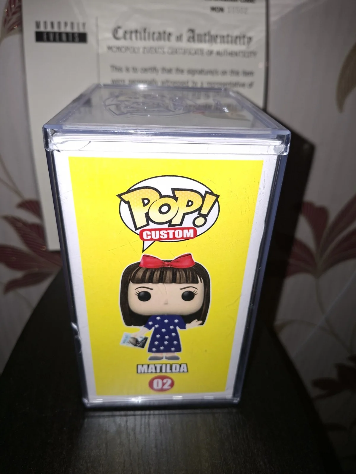 Monopoly Events Pop vinyl Custom Matilda 02 signed Mara Wilson COA, image 2