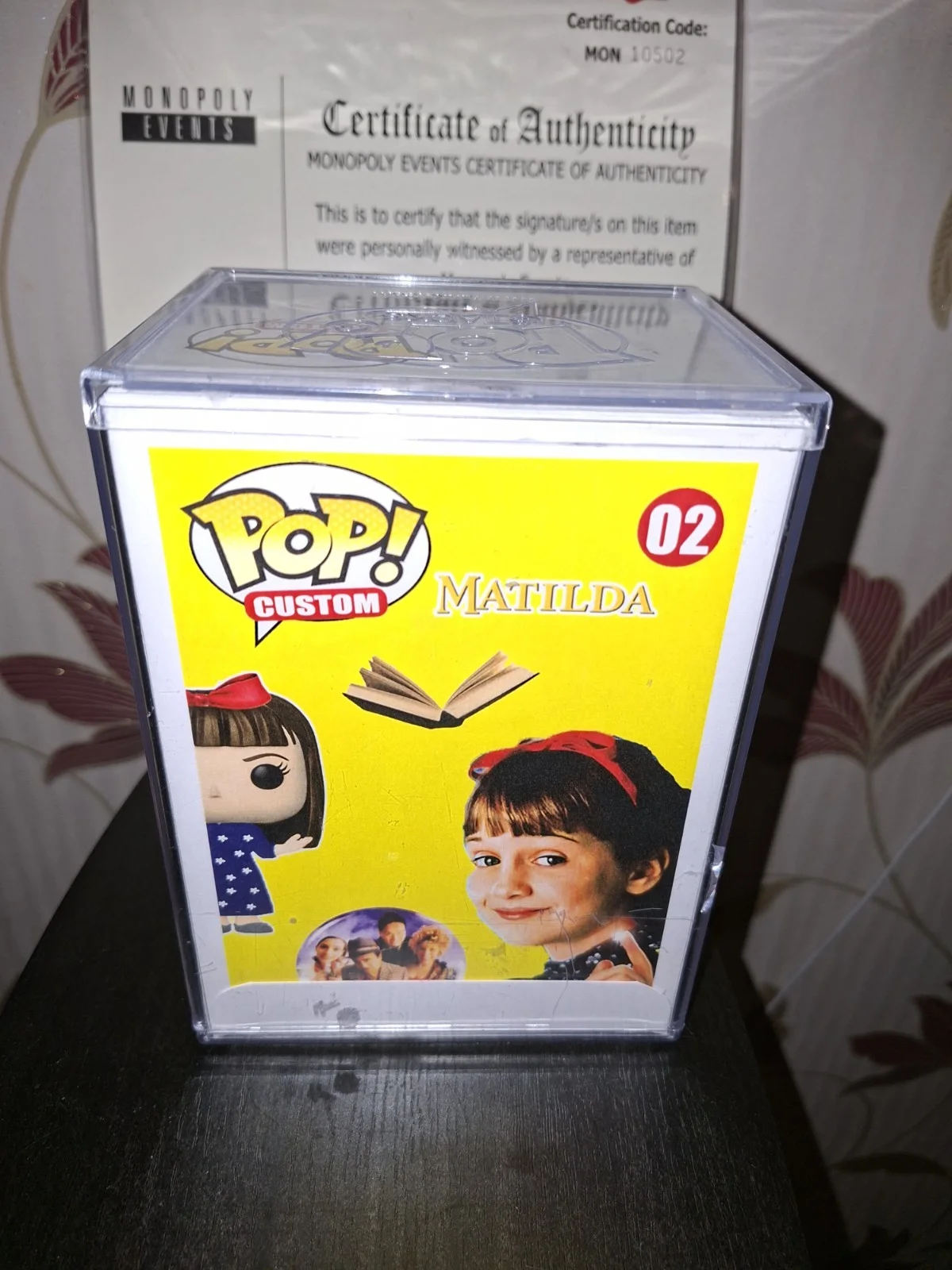 Monopoly Events Pop vinyl Custom Matilda 02 signed Mara Wilson COA, image 3