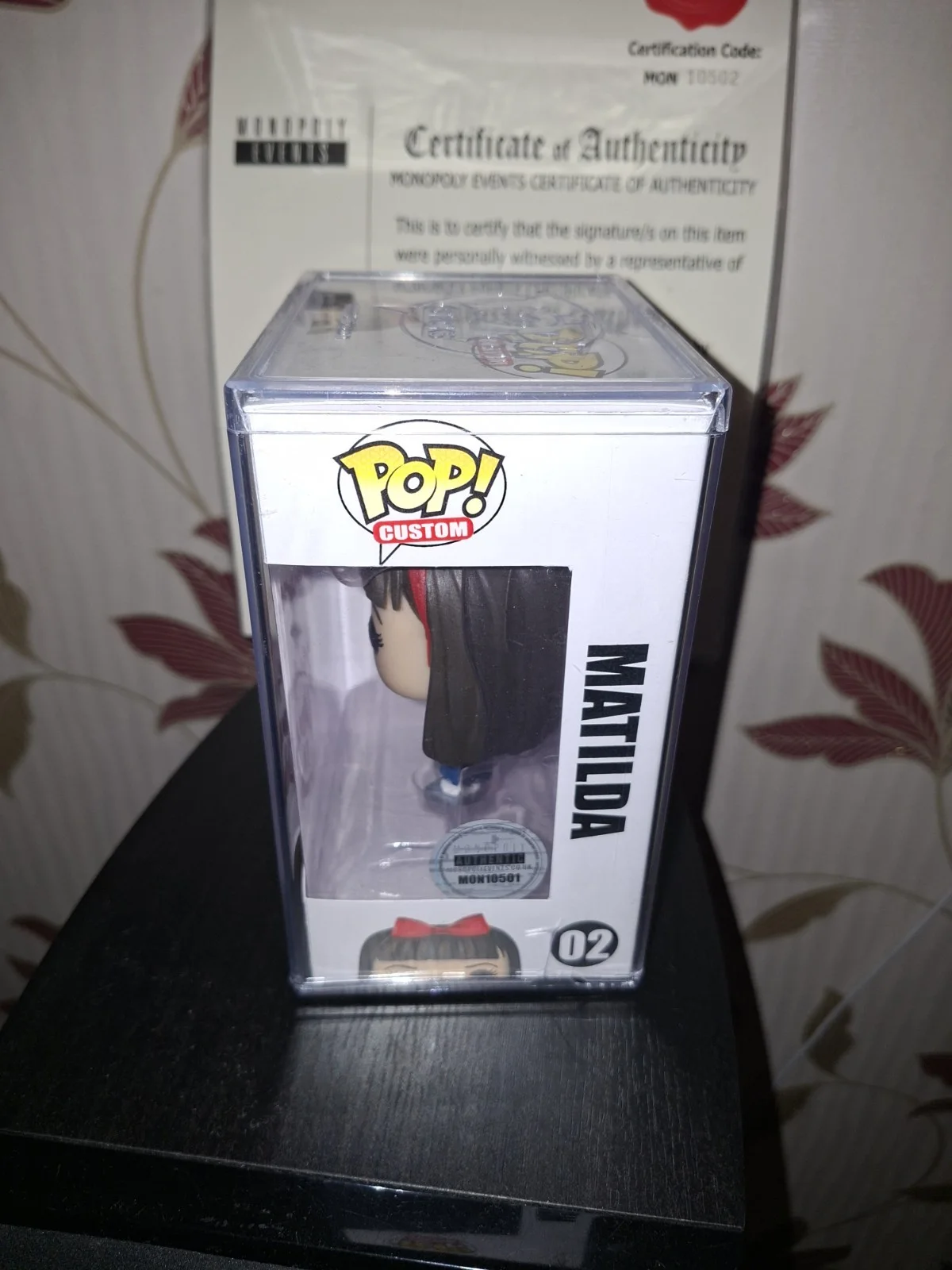 Monopoly Events Pop vinyl Custom Matilda 02 signed Mara Wilson COA, image 4