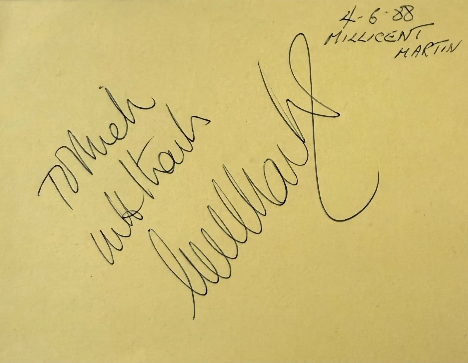 Millicent Martin — MILLICENT MARTIN Signed Autograph 4"x 5" ALBUM PAGE LIBEL Mainly Millicent ALFIE, image 3