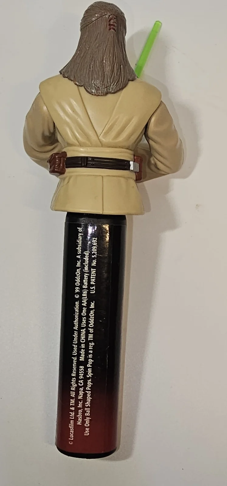 Star Wars Episode 1 Qui Gon Jinn Duelling Action! Spin Pop Candy 1999 Hasbro, изображение 4
