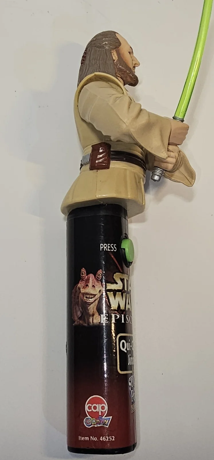 Star Wars Episode 1 Qui Gon Jinn Duelling Action! Spin Pop Candy 1999 Hasbro, изображение 5