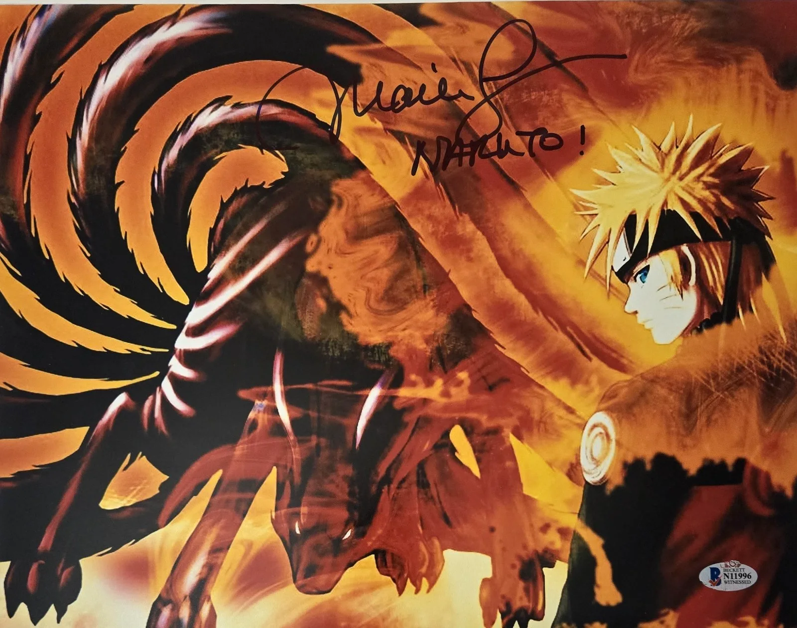 MAILE FLANAGAN — Maile Flanagan Signed Photo Naruto Autograph Anime Boruto 11x14 JSA COA 335