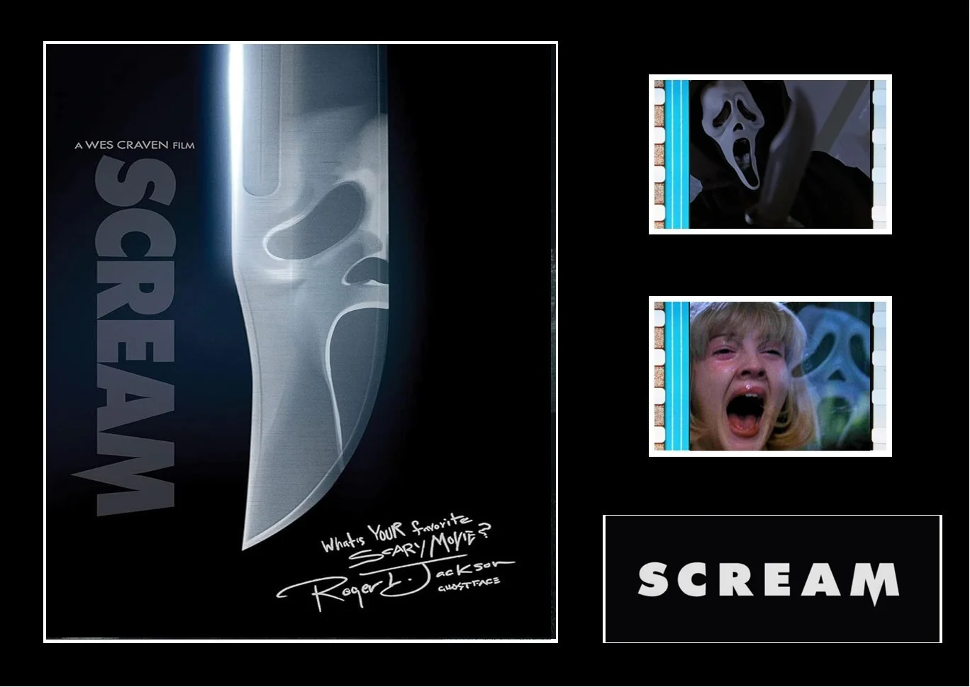 SCREAM 1996 Film Cell Signed Stunning Display With COA Ghost face, image 3