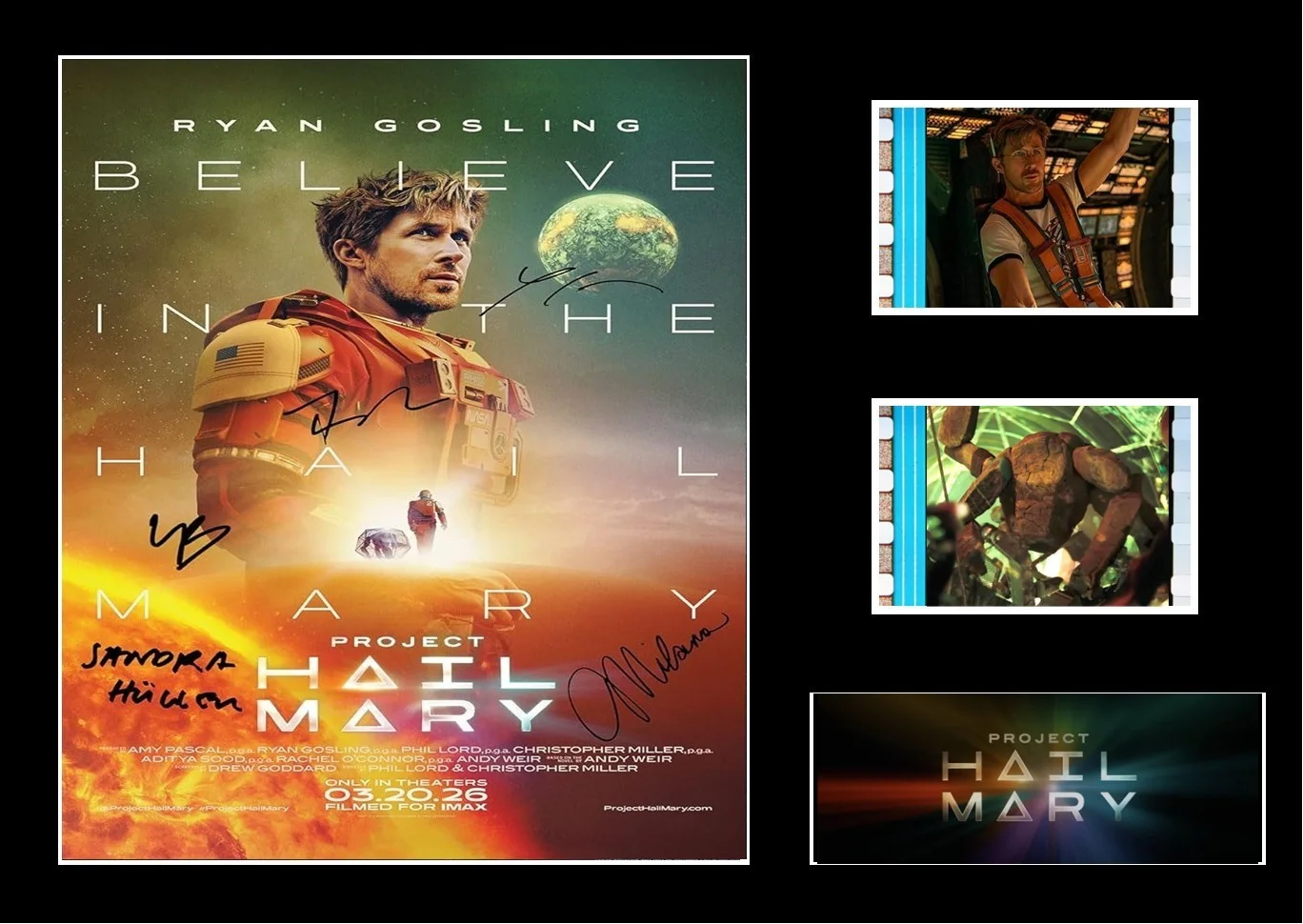 Project Hail Mary Film Cell Signed Stunning Display With COA Rocky, изображение 3