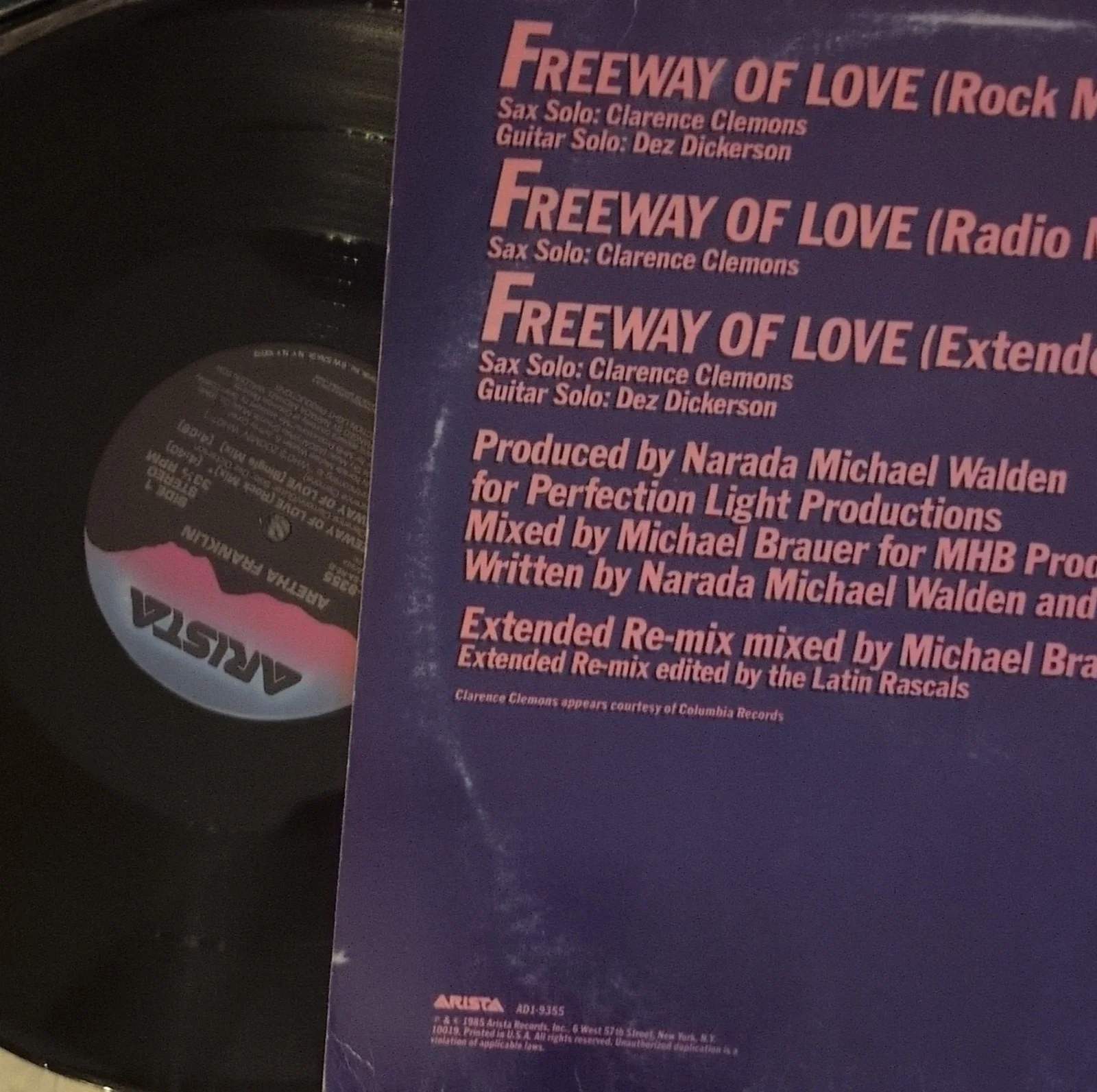 Aretha Franklin Autographed Freeway of Love Vinyl Record Arista 40-03155, изображение 4
