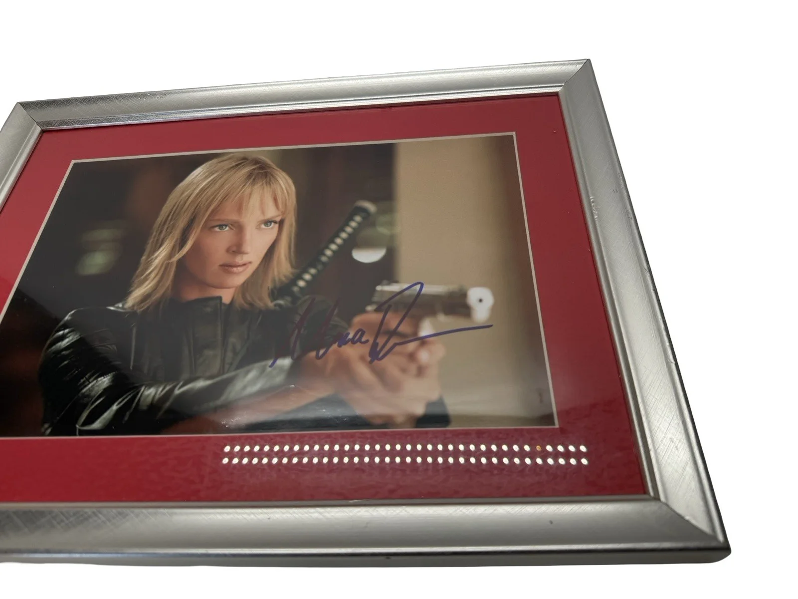 Uma Thurman autograph Quentin Tarantino's 1994 film 'Pulp Fiction' Framed, изображение 3