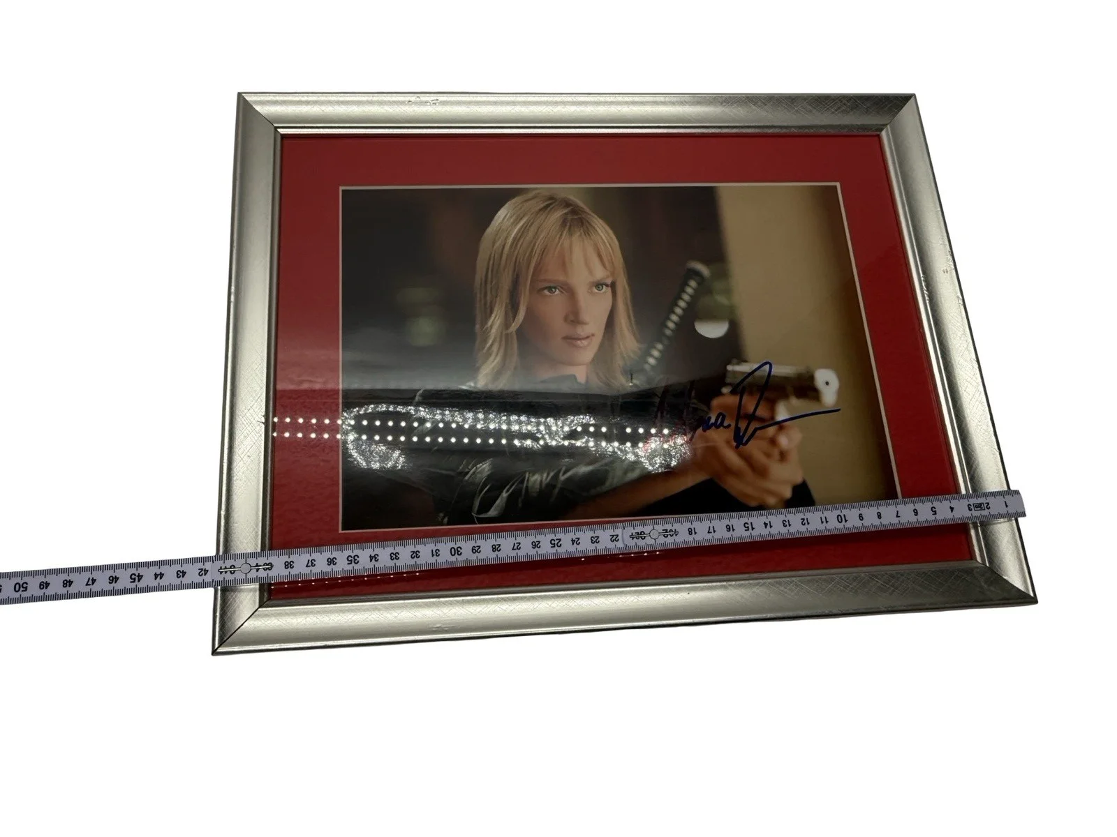 Uma Thurman autograph Quentin Tarantino's 1994 film 'Pulp Fiction' Framed, изображение 5