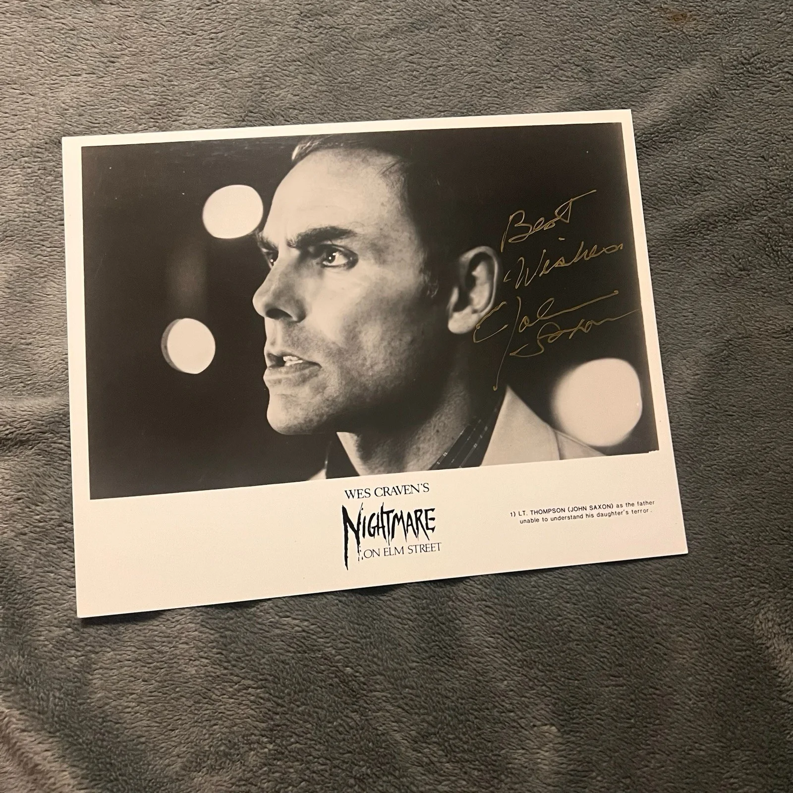 John Saxon — JOHN SAXON signed autograph A Nightmare On Elm Street 8x10 Photo Rare