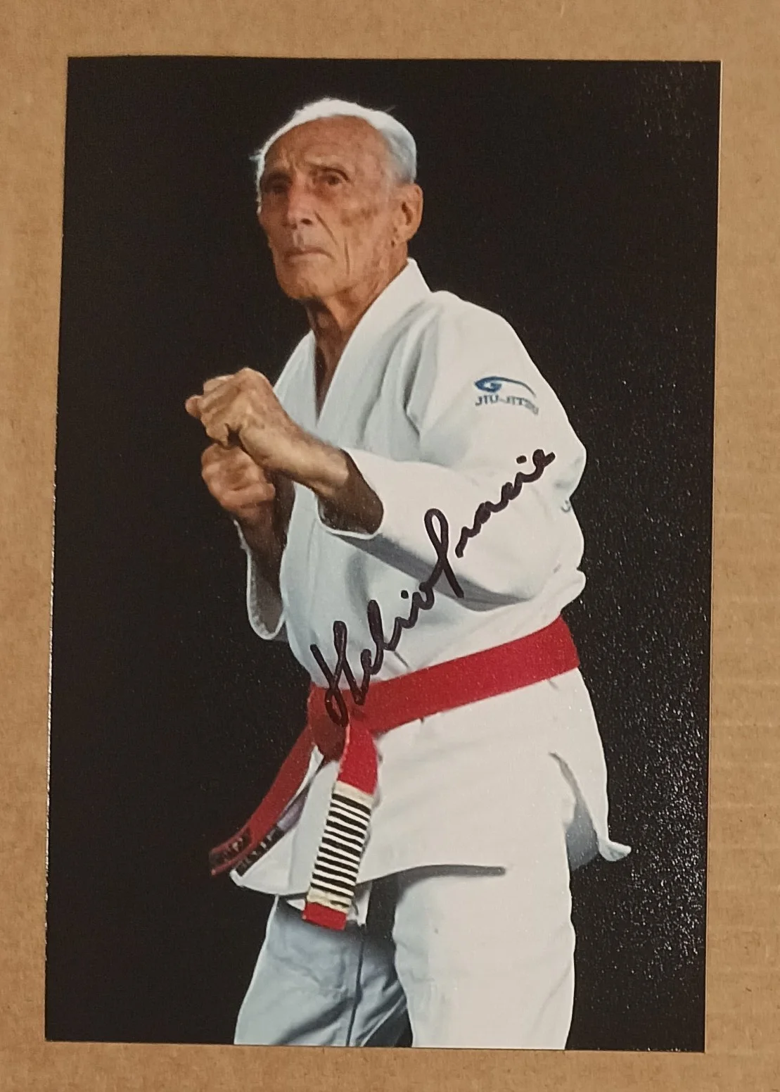 Helio — AUTHENTIC Helio Gracie signed auto 4x6 inches photo RARE UFC MMA BJJ WWE WWF, изображение 2