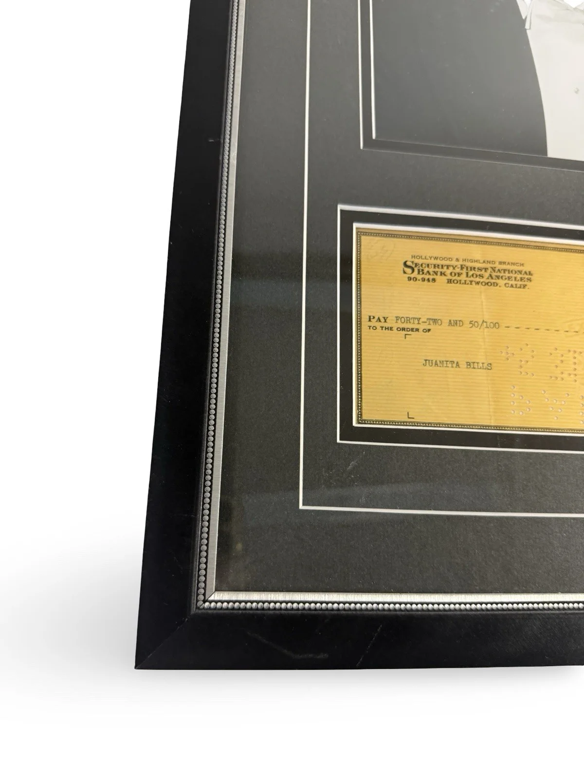 Clark Gable Signed/Autographed Bank Check with Photo Framed, image 3