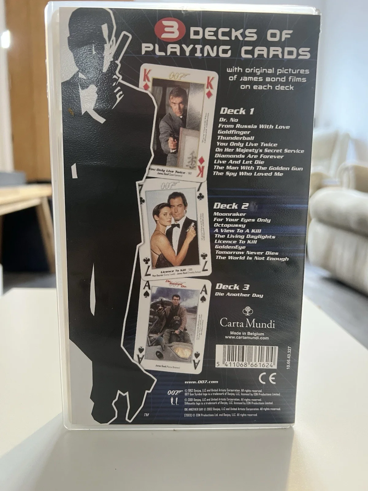 Carta Mundi James Bond 007 playing cards set. 3 decks of cards. 1 still sealed., изображение 2