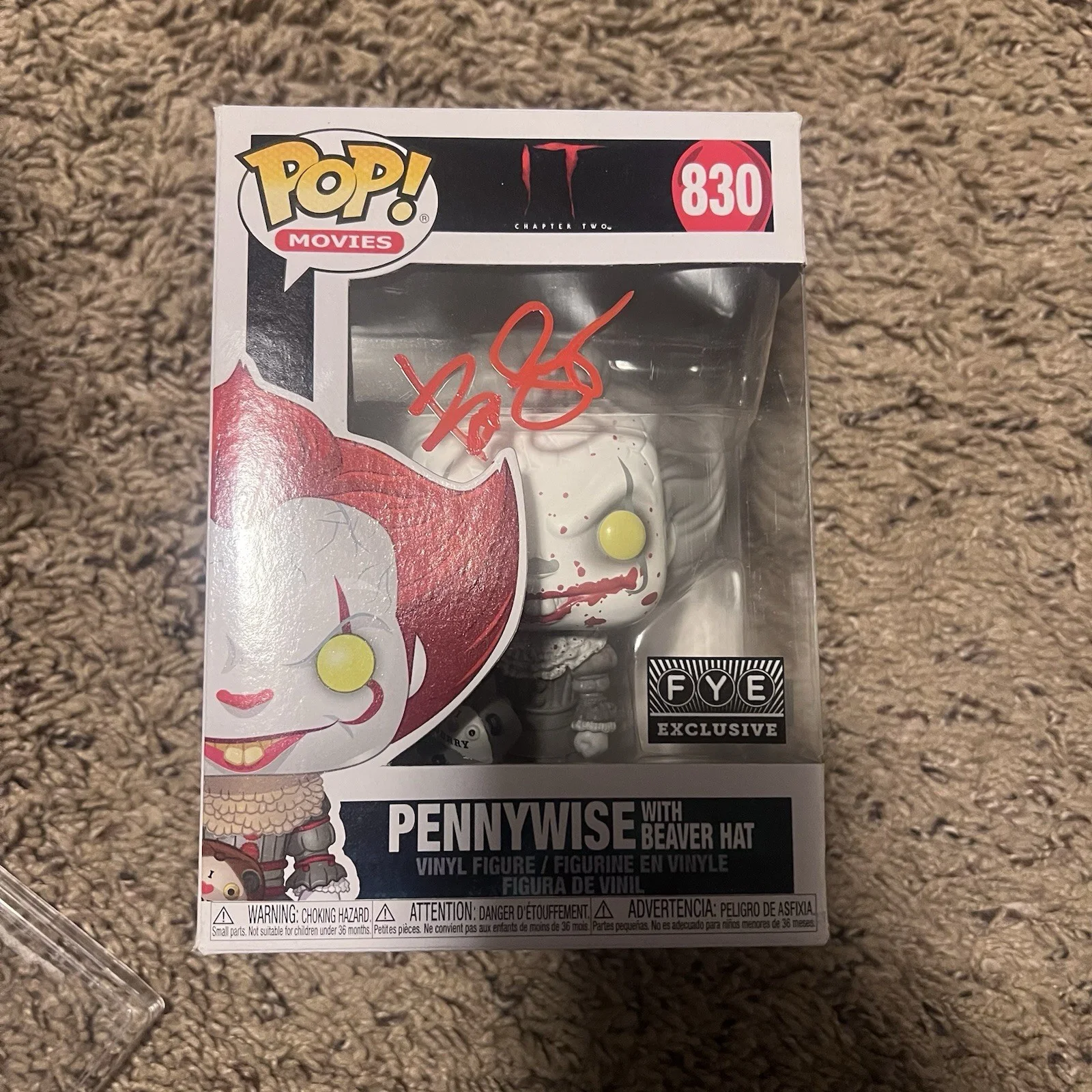 Bill Skarsgard — Bill Skarsgard autographed Pennywise Funko Pop #830 Signed Celebrity Authentics, image 2