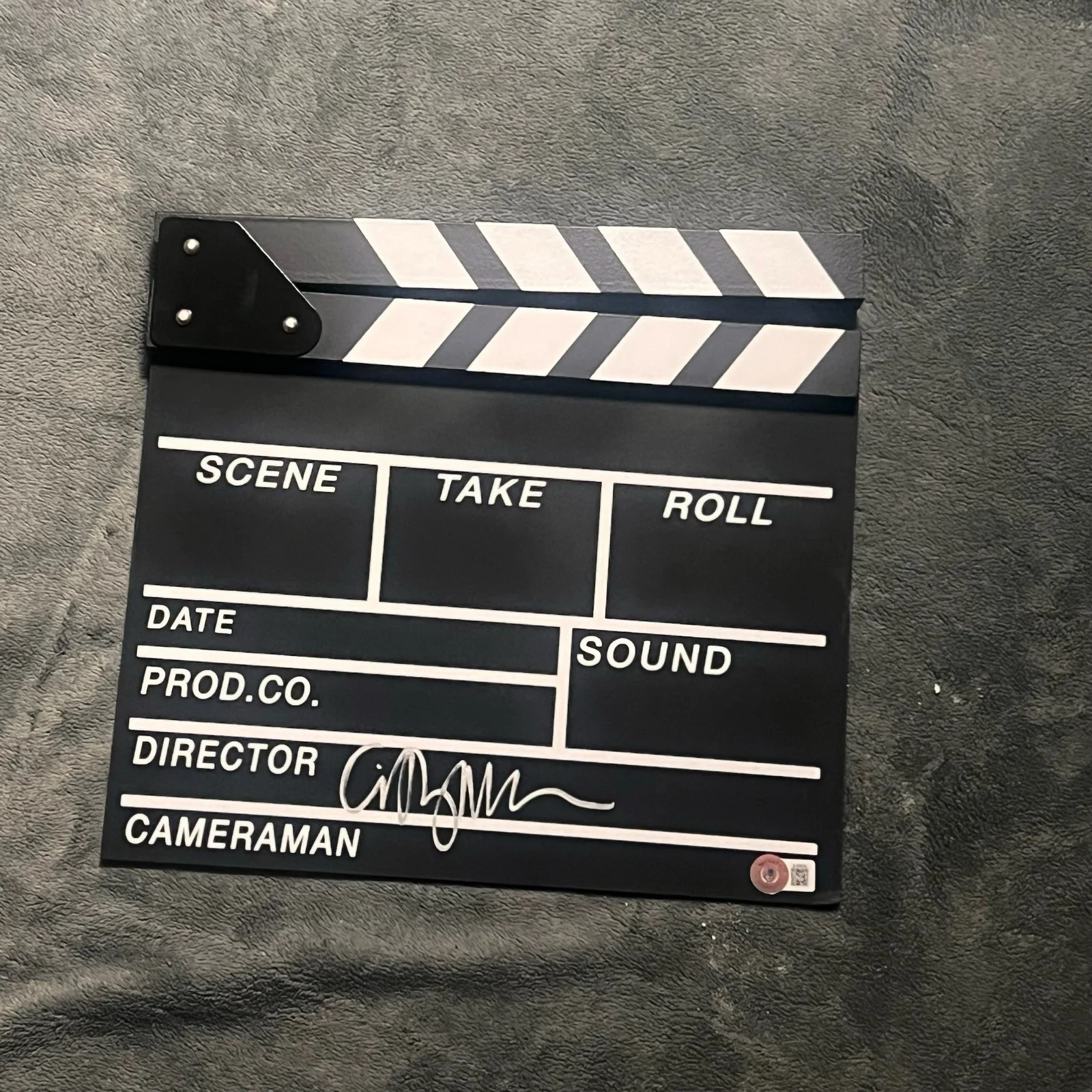 Clive Barker — Clive Barker Signed clapperboard film slate movie slate BAS