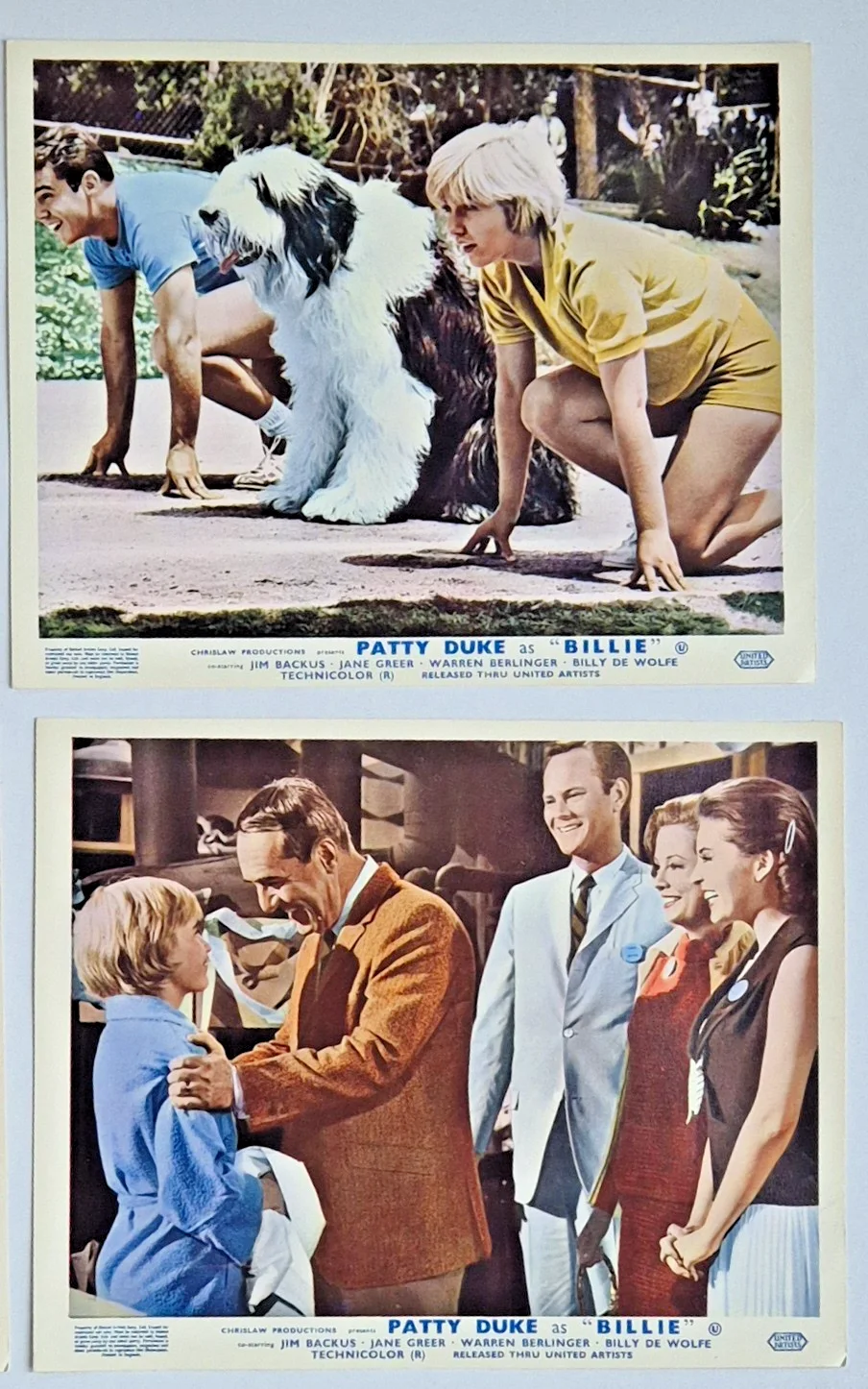 Lobby Card Set 10x8 - 1965 Billie - Patty Duke, Jim Backus, Jane Greer, изображение 3