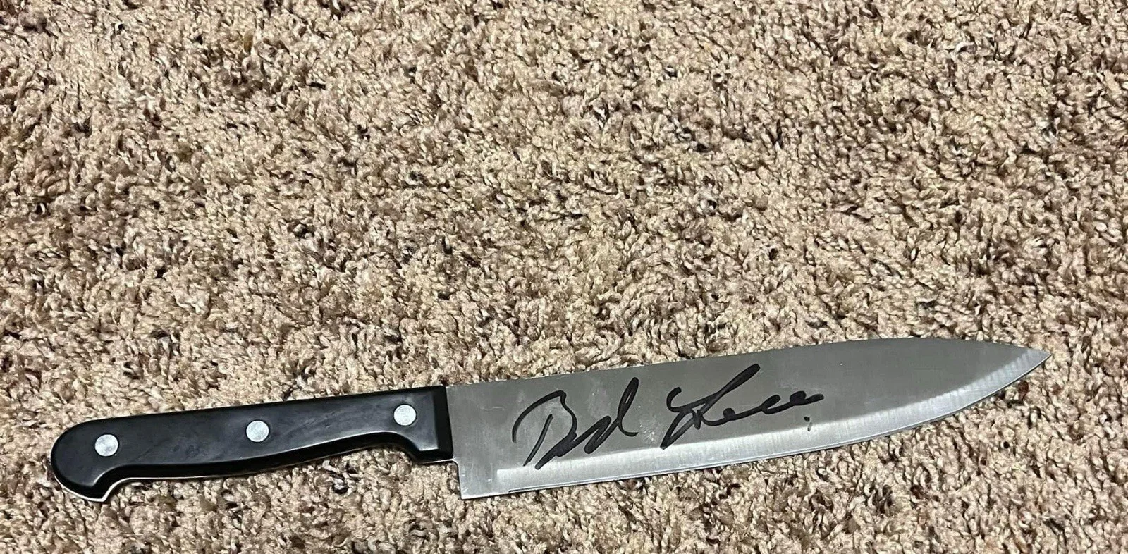 Brad Loree — Brad Loree autographed signed real butcher knife Halloween Michael Myers JSA