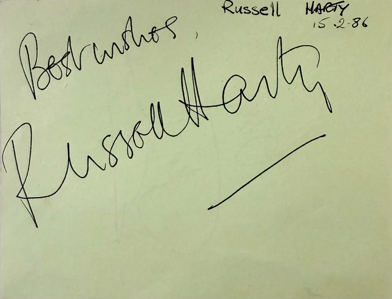 TOYAH WILLCOX & RUSSELL HARTY Dual Signed Autographed 4x5 ALBUM PAGE SINGER, изображение 2
