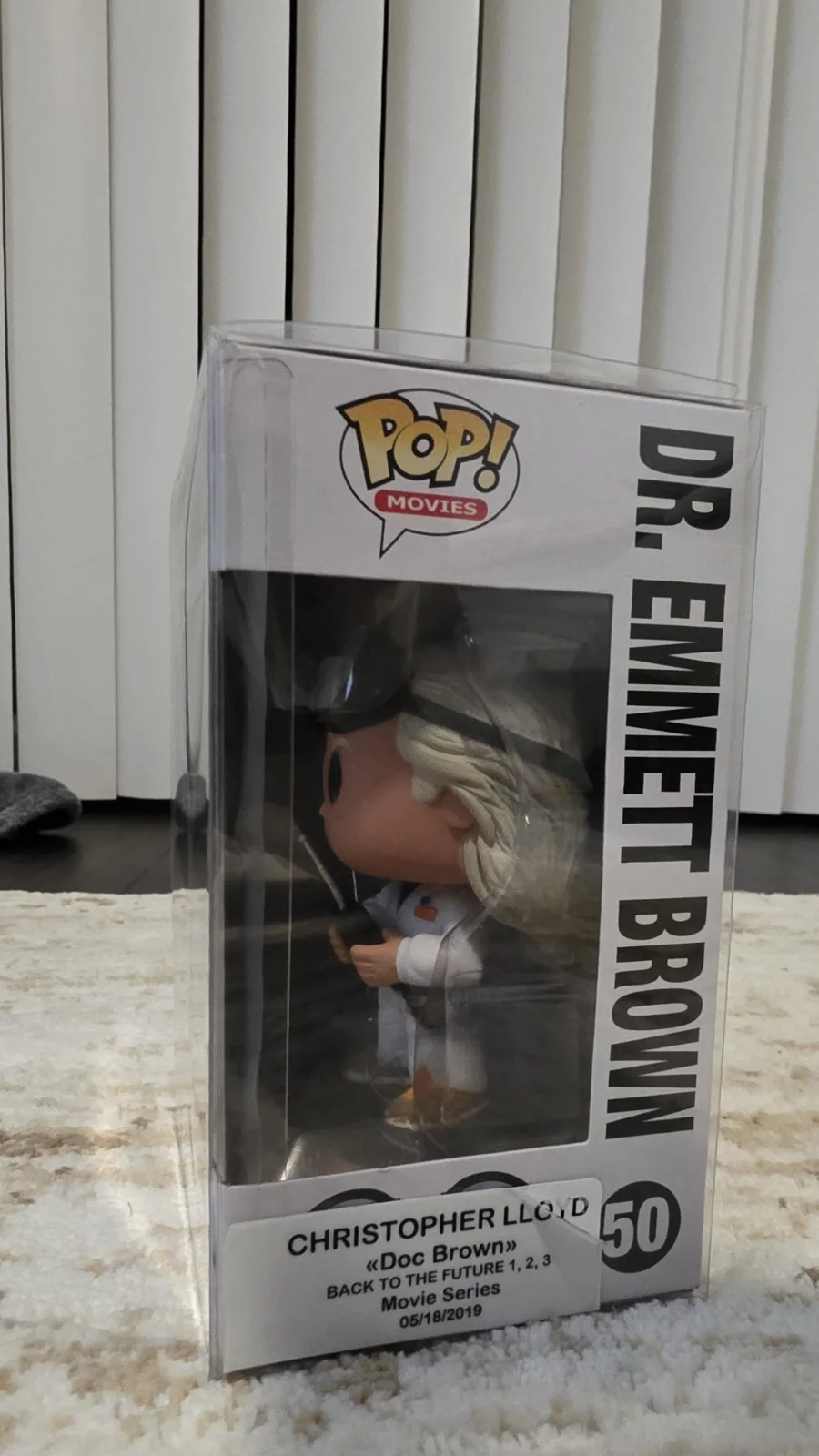 Christopher Lloyd — Christopher Lloyd Signed Doc With Helmet Funko Pop 50, image 3