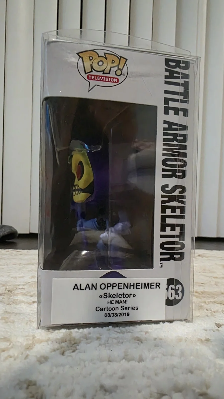 Alan Oppenheimer — Alan Oppenheimer Voice Actor Signed MOTU Skeletor #563 FUNKO POP Vinyl, изображение 3