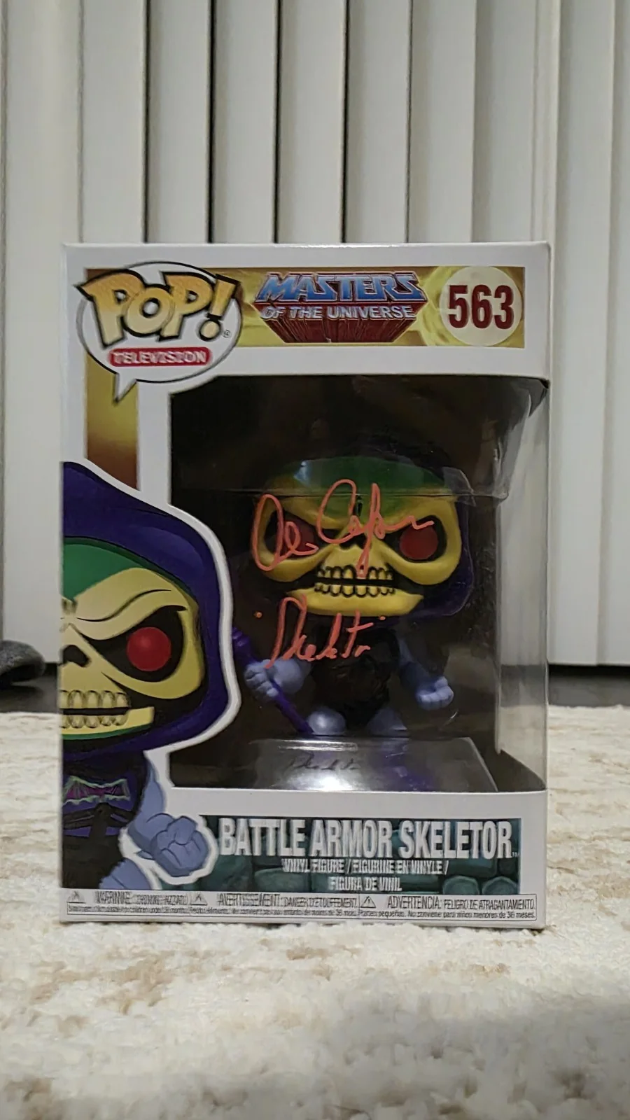Alan Oppenheimer — Alan Oppenheimer Voice Actor Signed MOTU Skeletor #563 FUNKO POP Vinyl, изображение 4
