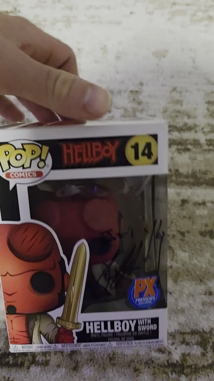 Ron Perlman — RON PERLMAN Signed Autographed PX Exclusives Funko POP 14 Hellboy, image 2