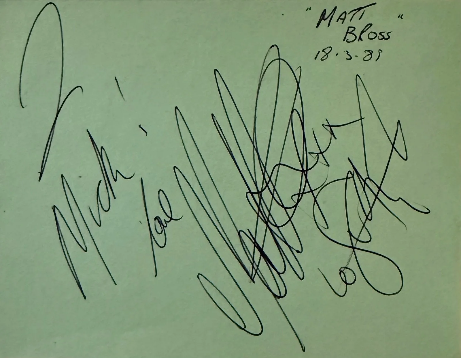 MATT GOSS BROS Autograph Signed 4"x 5" ALBUM PAGE When Will I Be Famous ? 1989, image 3