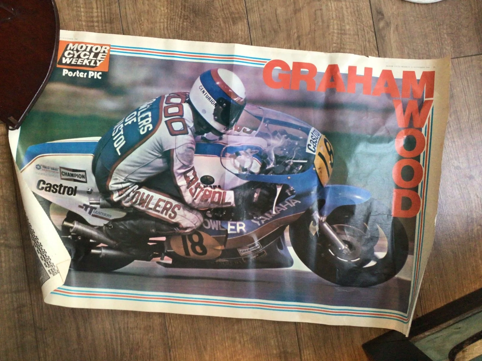 5 motorcyle posters Barry Sheen, Keith Heuwan, Mike hailwood, Graham Wood, изображение 5