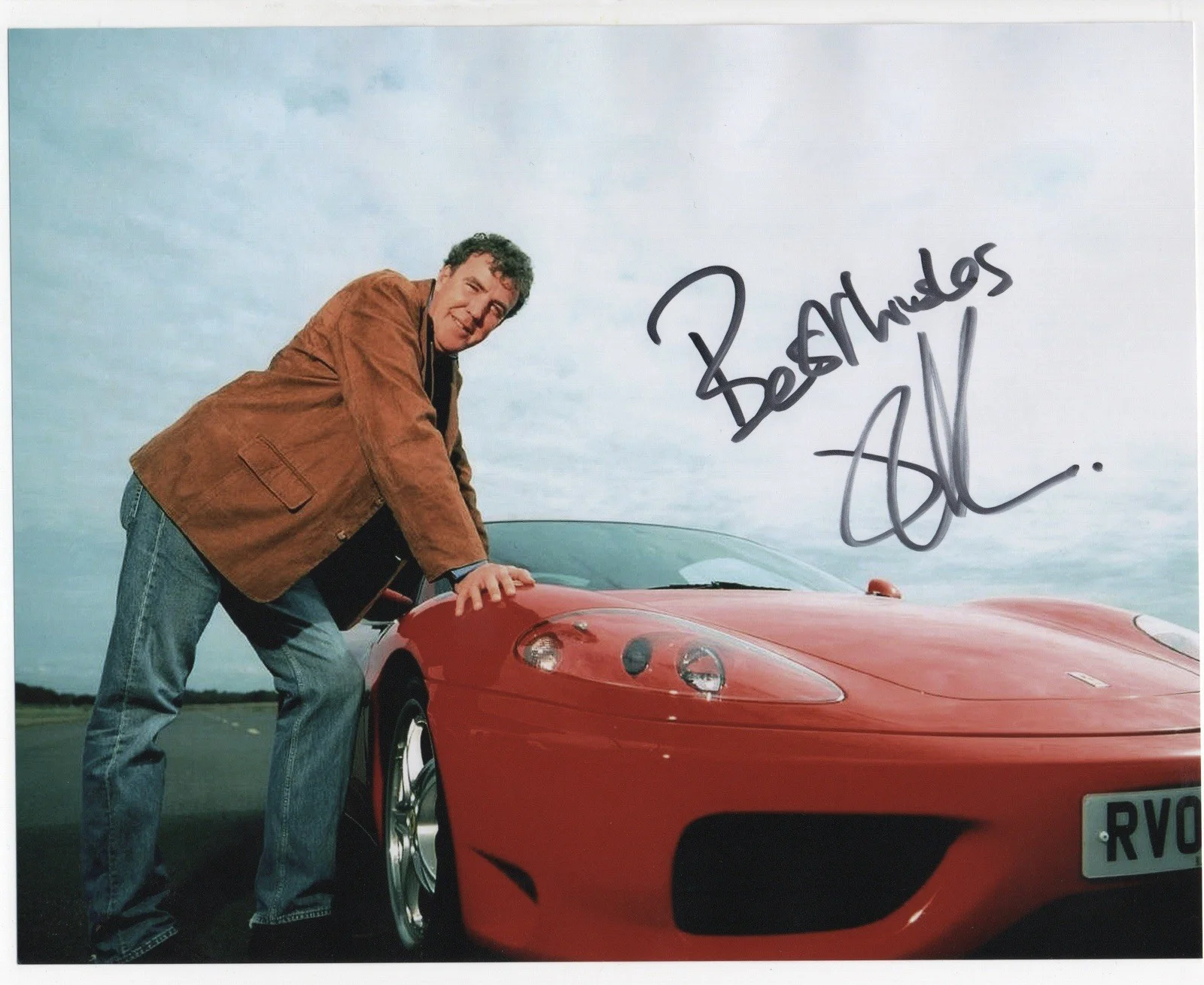 Jeremy Clarkson — Jeremy Clarkson signed autograph 8x10 Photo No COA Pass BAS PSA JSA Top Gear Car