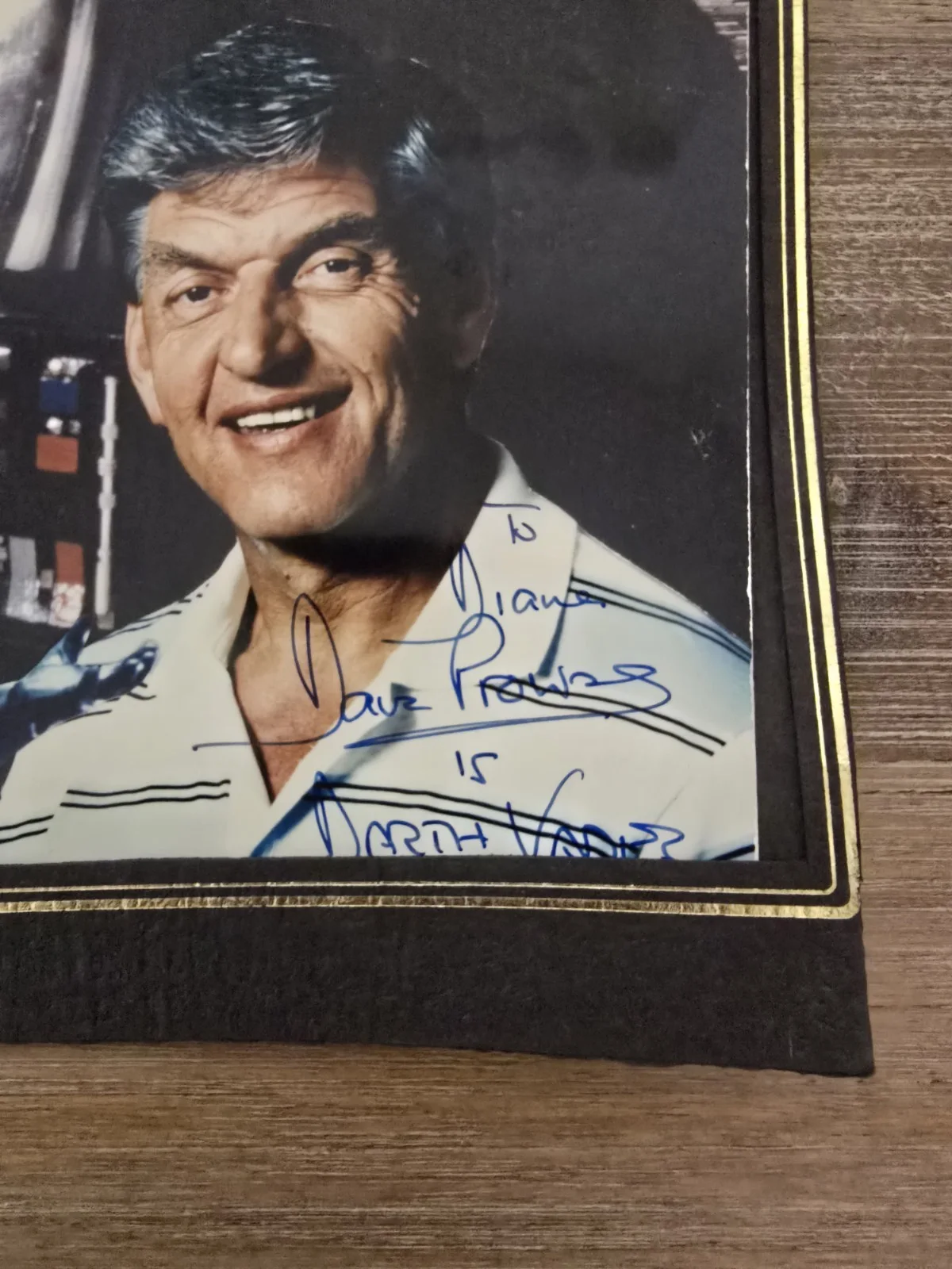 David Prowse — Star Wars ⭐ David Prowse Dave, Signed 8x10 Photo To Diane, "Is Darth Vader", изображение 2