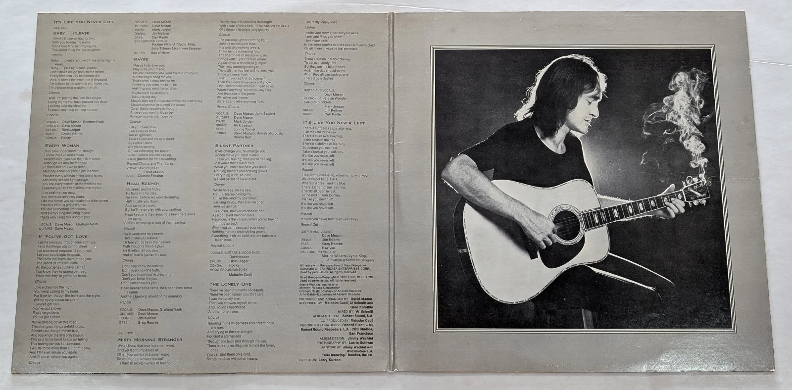 Dave Mason It's Like You Never Left SIGNED AUTOGRAPHED vinyl LP QUAD 1974, image 5