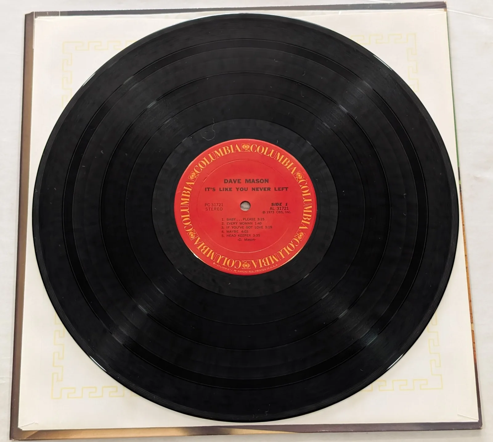 Dave Mason It's Like You Never Left SIGNED AUTOGRAPHED vinyl LP Coumbia 1973, image 5