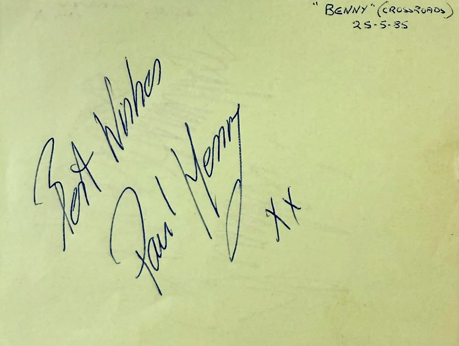 George Hamilton, Paul Henry — GEORGE HAMILTON & PAUL HENRY Dual Signed Autographed 4x5 ALBUM PAGE CROSSROADS, изображение 2