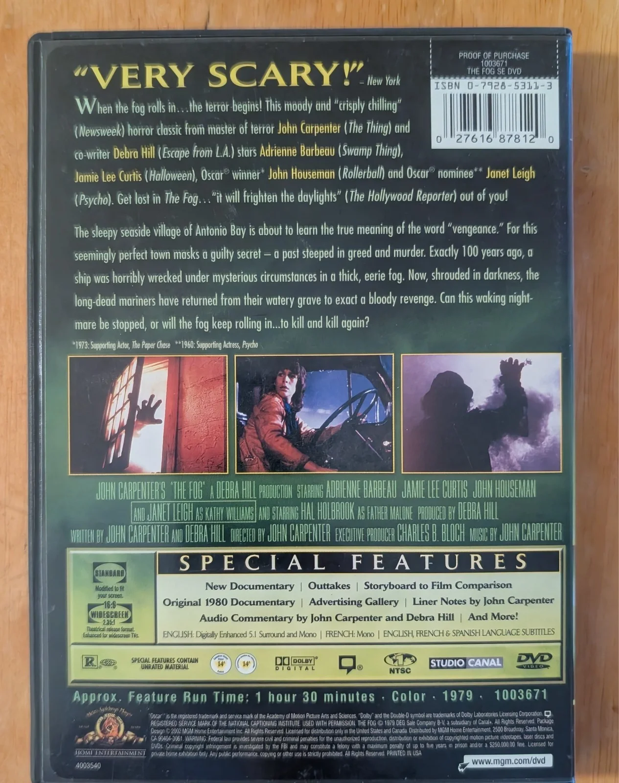 Adrienne Barbeau — ADRIENNE BARBEAU signed autograph THE FOG dvd cover, изображение 3