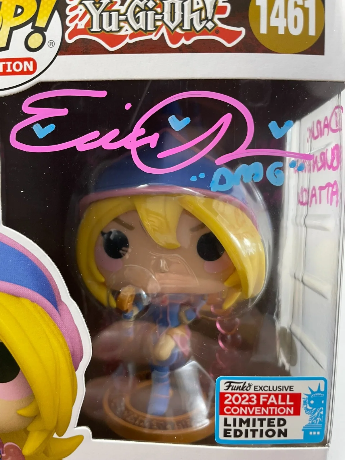 Erica Schroeder — Erica Schroeder Signed Yu-Gi-Oh! Dark Magician Girl FCLE Funko POP Vinyl JSA COA, изображение 2