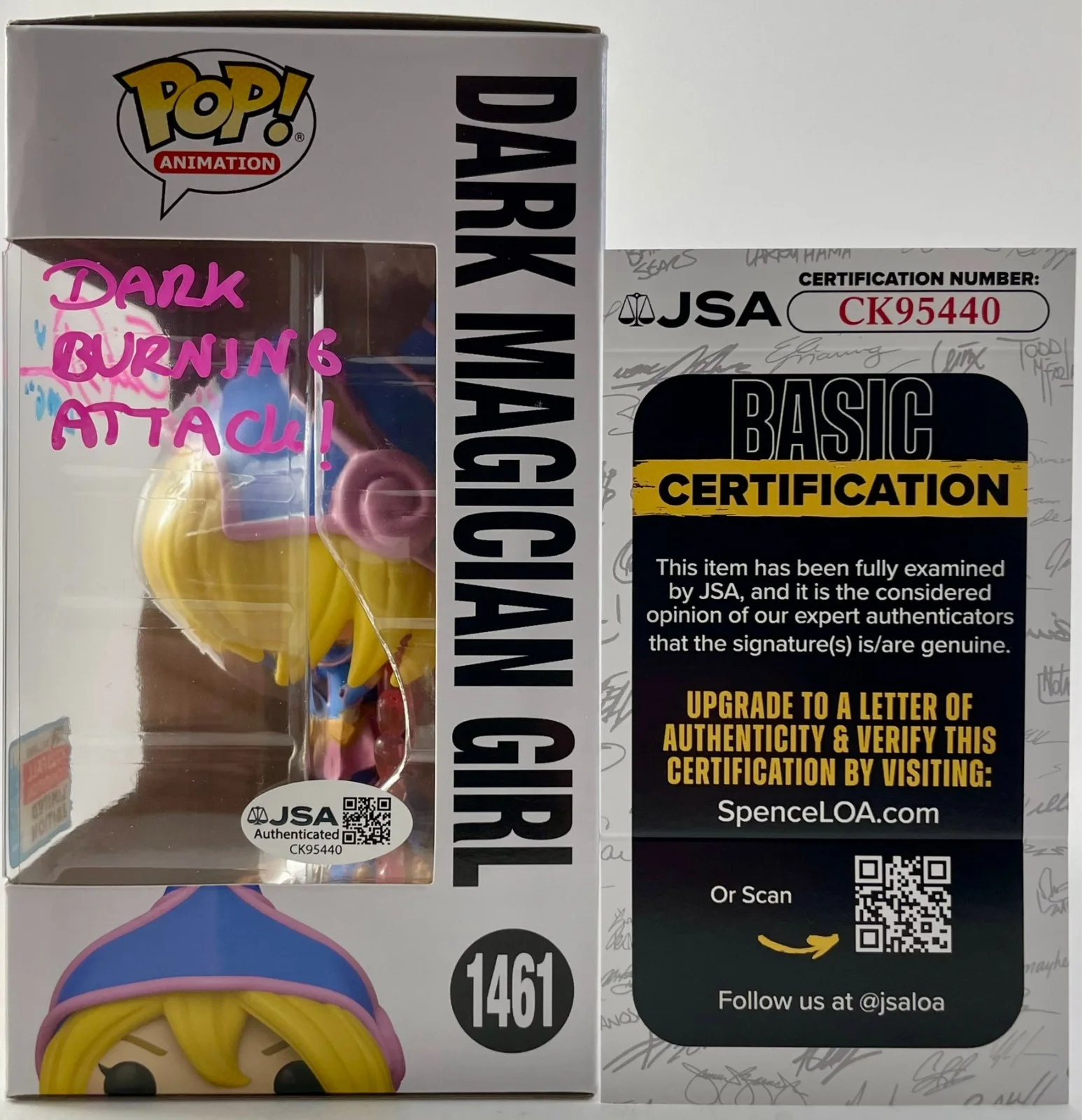 Erica Schroeder — Erica Schroeder Signed Yu-Gi-Oh! Dark Magician Girl FCLE Funko POP Vinyl JSA COA, изображение 4