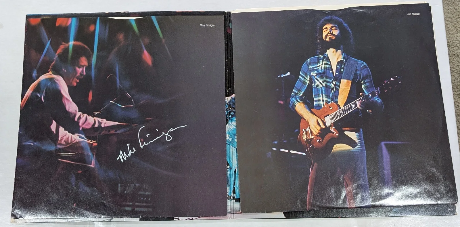 Dave Mason + Mike Finnegan SIGNED AUTOGRAPHED 2 vinyl LP Certified Live Columbia, изображение 5
