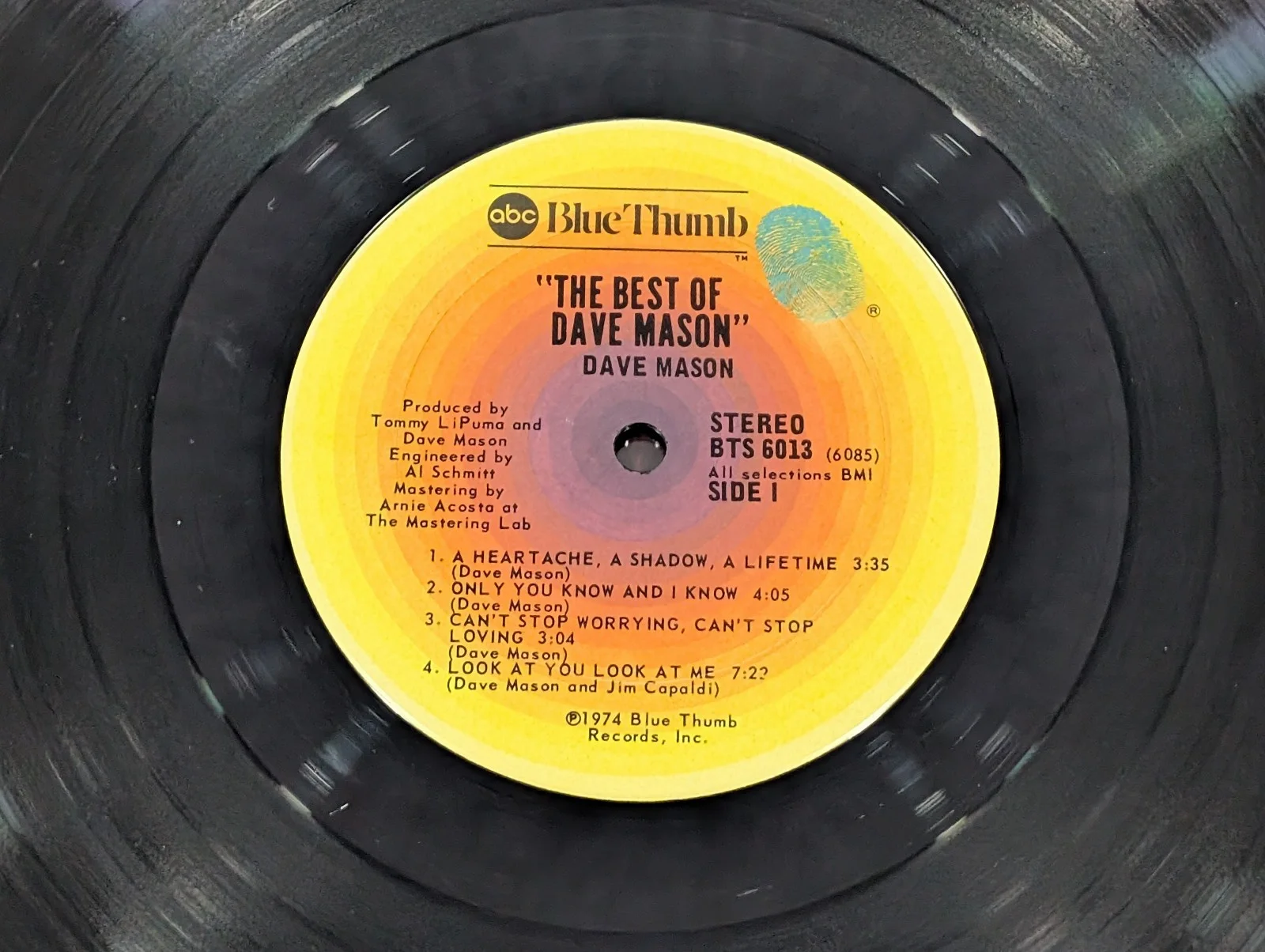 Dave Mason The Best of SIGNED AUTOGRAPHED vinyl LP ABC Blue Thumb 1974 Traffic, изображение 5