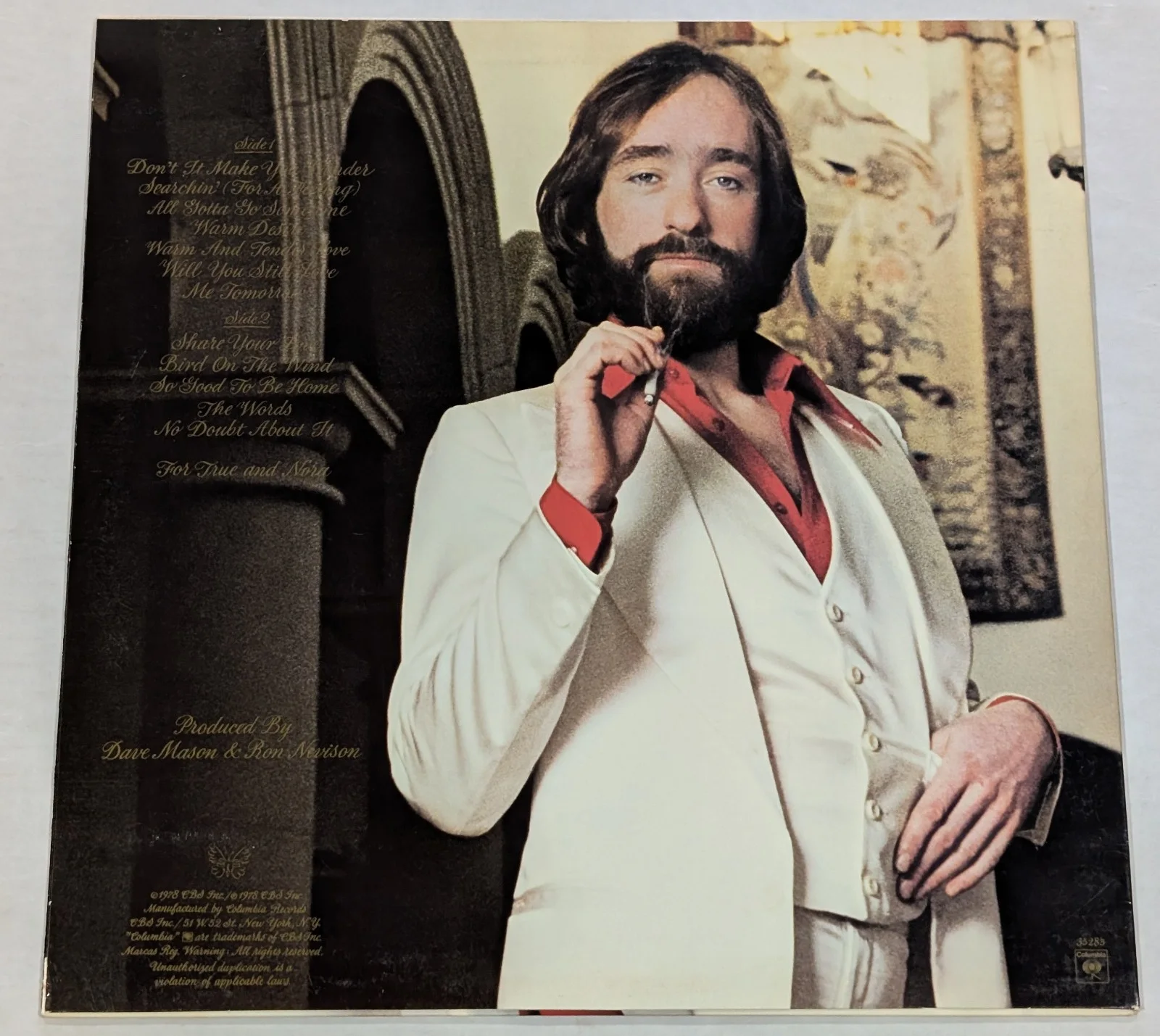 Dave Mason + Mike Finnegan Mariposa De Oro DUAL SIGNED AUTOGRAPHED vinyl LP 1978, изображение 2