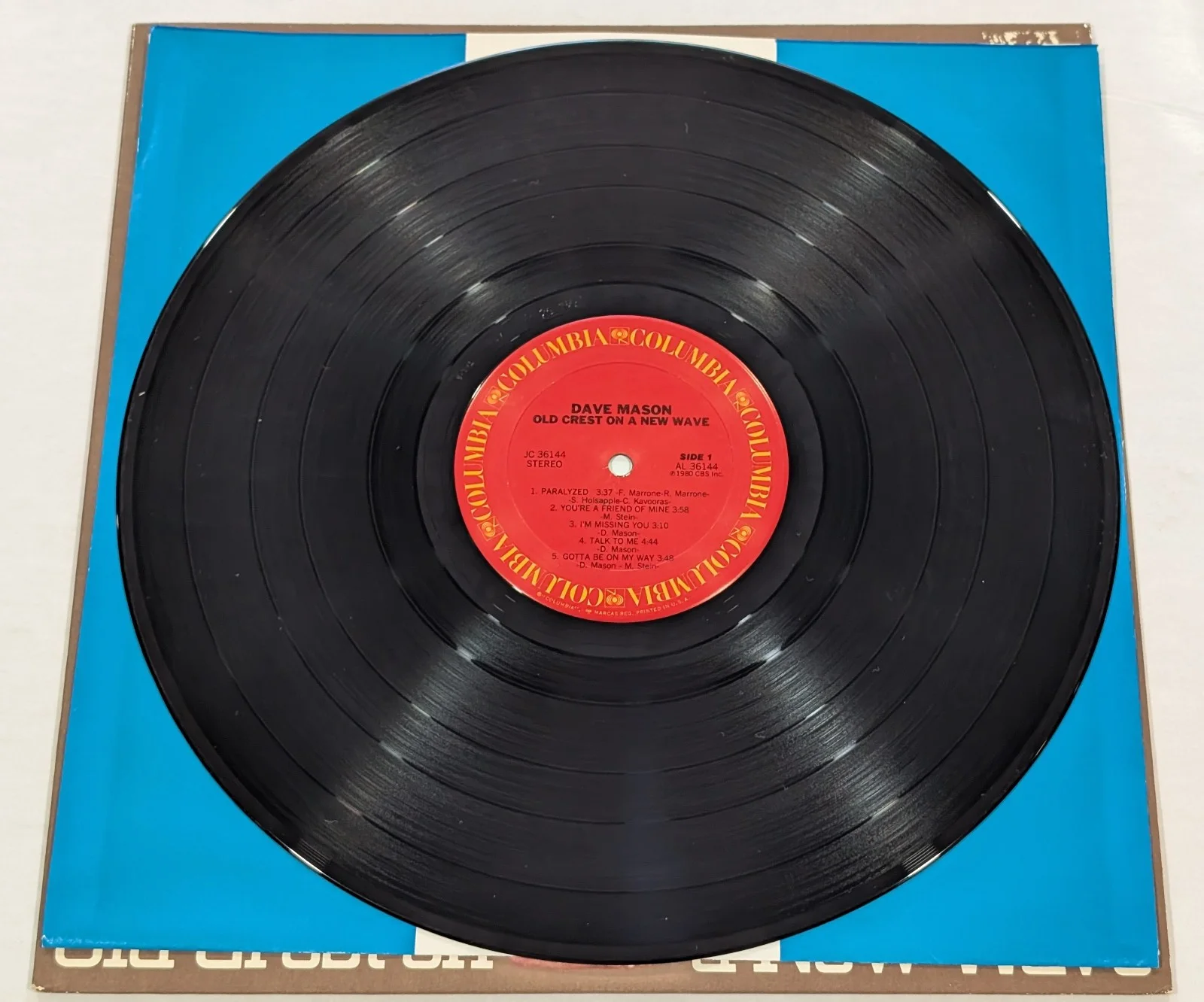 Dave Mason Old Crest on a New Wave SIGNED AUTOGRAPHED vinyl LP Columbia 1980, изображение 4