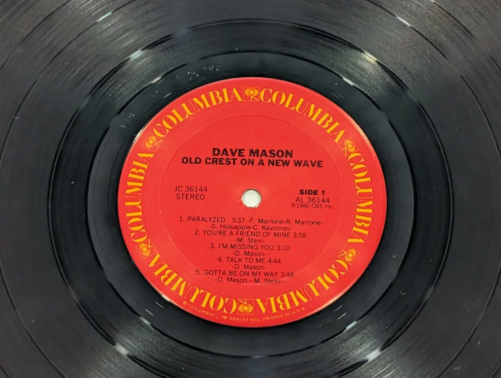 Dave Mason Old Crest on a New Wave SIGNED AUTOGRAPHED vinyl LP Columbia 1980, изображение 5