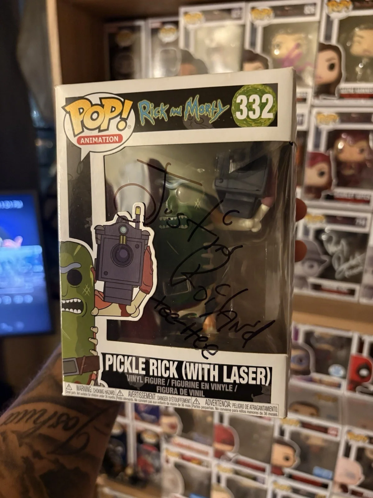 Justin Roiland — Funko Pop Rick and Morty #332 & #340 Figures Signed by Justin Roiland, изображение 4