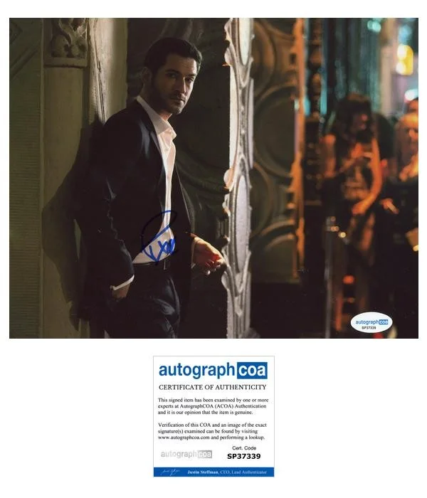 Tom Ellis — Tom Ellis "Lucifer" AUTOGRAPH Signed 'Lucifer Morningstar' 8x10 Photo D ACOA