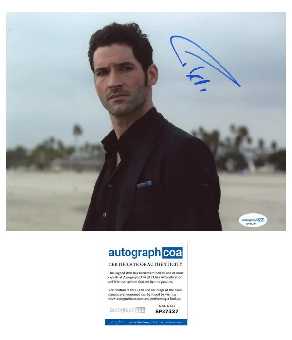 Tom Ellis — Tom Ellis "Lucifer" AUTOGRAPH Signed 'Lucifer Morningstar' 8x10 Photo F ACOA