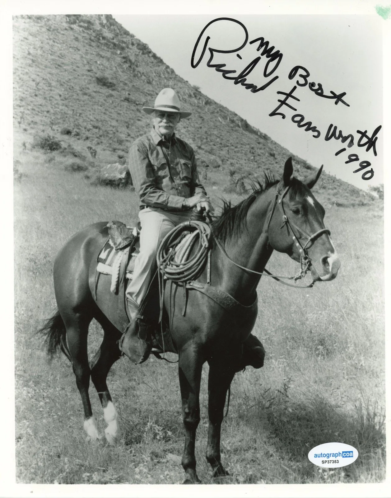 Richard Farnsworth — Richard Farnsworth "Sylvester" AUTOGRAPH Signed 'Foster' 8x10 Photo ACOA, изображение 2